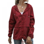 Women’s Waterproof Rain Jacket Lightweight Outdoor Windbreaker Rain Coat Shell for Hiking, Travel